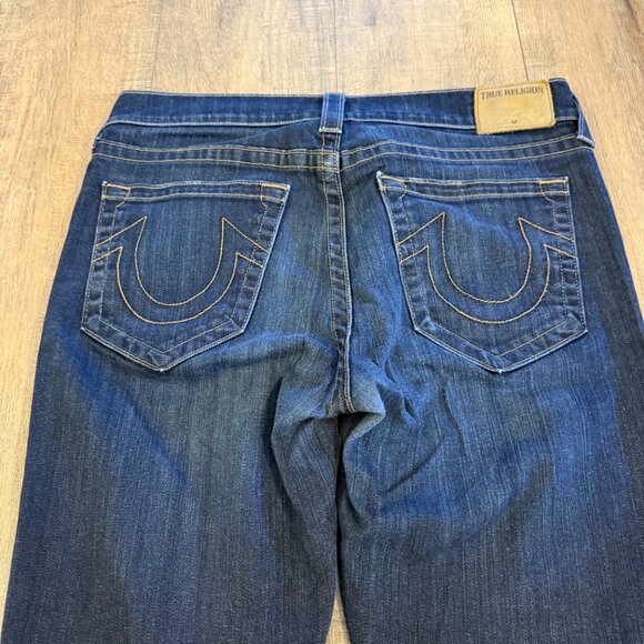 True Religion Y2K “Ricky” Jeans Men's 34 Dark Blue Wash Relaxed Straight USA - Picture 4 of 9
